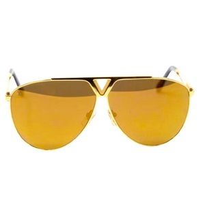 Louis Vuitton Tonca Gold Aviator Sunglasses